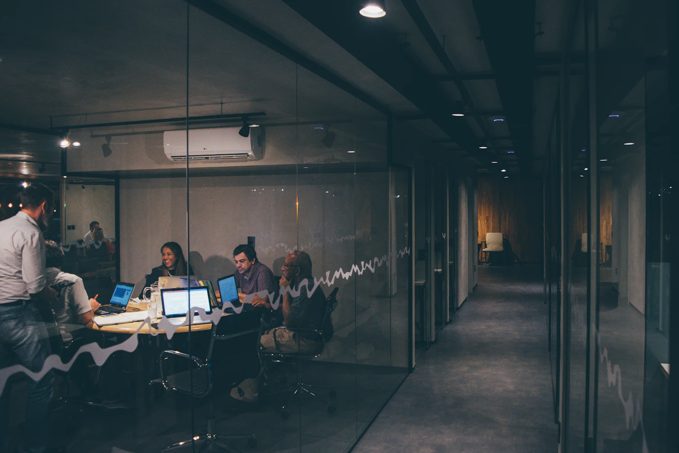 An advisory session with a client